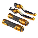 Maxbell Motorcycle Clutch Brake Levers Set Stable Performance Easily Install Folding Gold