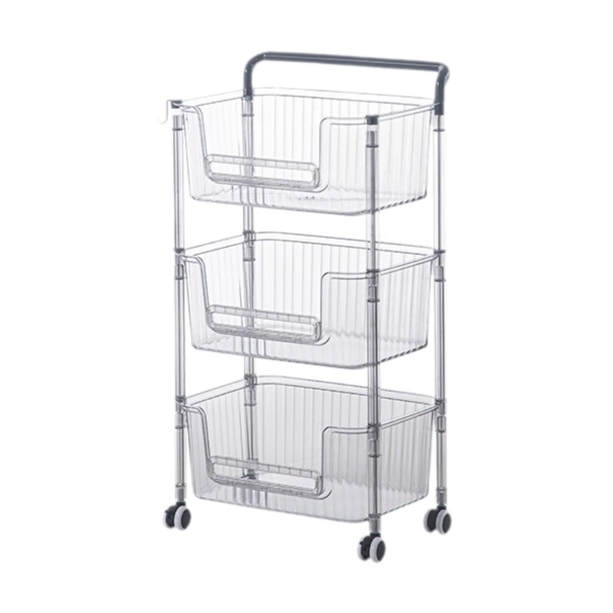Maxbell Rolling Cart Portable Storage Trolley for Office for Bedroom Kitchen Laundry 3 Layer