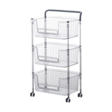 Maxbell Rolling Cart Portable Storage Trolley for Office for Bedroom Kitchen Laundry 3 Layer