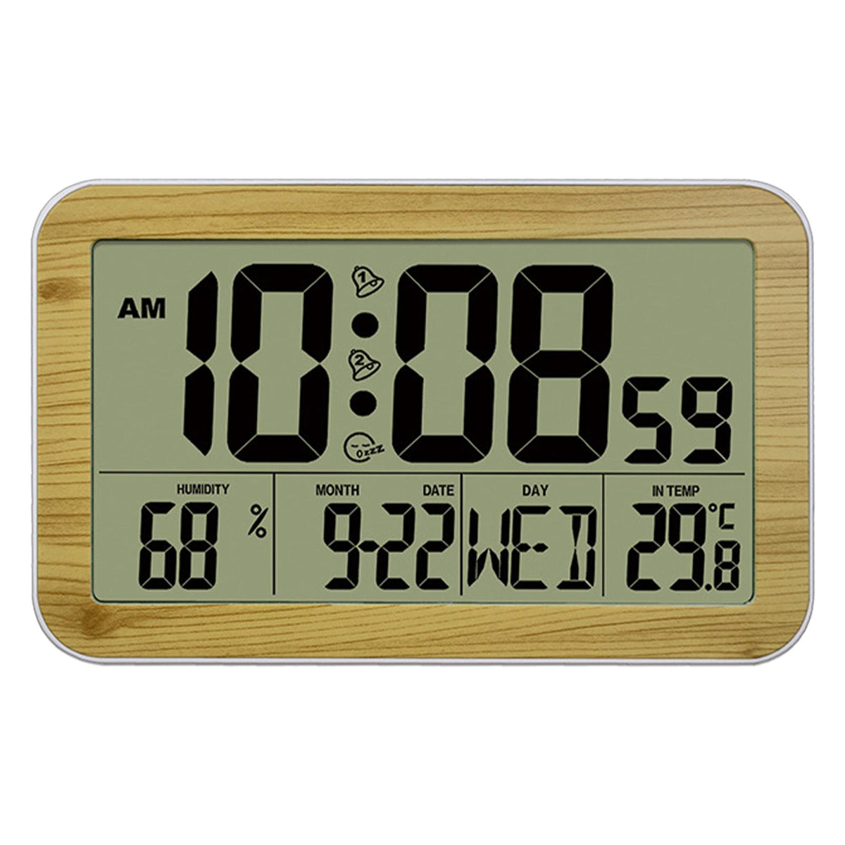 Digital Alarm Clock Snooze Function Battery Powered for Home Bedside Light