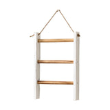 Maxbell Wood Towel Racks Hanging Ladder Hand Towel Rack for Farmhouse Hotel Bathroom Brown