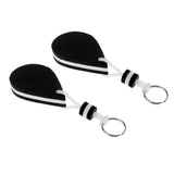 Maxbell Maxbell 2 Pieces Water-drop Shape Floating Key Ring Marine Boat Sailing Float Black
