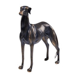 Resin Animal Figurine Sculpture Christmas Desk Ornament Greyhound Dog Statue