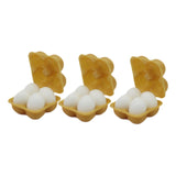 Maxbell Dollhouse Miniature Egg Tray 1:12 Landscape Doll House Decor Egg Storage Box Yellow