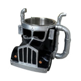 Maxbell Semi Truck Shaped Mug Novelty Coffee Cup for Home Birthday Gift Truck Lovers Black