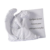 Maxbell Maxbell Angel Figurine Decorative White Memorial Crafts Fairy Book 17.8x9.8x13.8cm