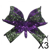 Maxbell 3xSequin Butterfly Crop Top Halloween Party Belly Dance Club Rave Violet Green