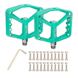 Maxbell 1 Pair Nylon Equipment Non-Slip Bike Pedals for Bicycle BMX MTB Green - Aladdin Shoppers