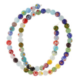 Wholesale Mix Colors Millefiori Flower Lampwork Glass Round Beads Loose Spacer Beads DIY Accessories 6mm