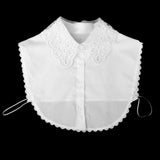 Maxbell Wholesale 6pcs White Women Lace Fake Half Shirt Blouse Collar Cotton Accessroy