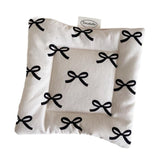 Maxbell Cloth Bow Printed Coaster Dinnerware Tabletop Protection for Cafe Pot White
