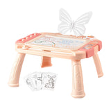 Maxbell Magnetic Drawing Board with Sturdy Legs Etch Table Sketch Pad for Kids Gifts Pink