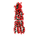 Maxbell Artificial Silk Rose Flower Ivy Vine Hanging Garland Party Home Decor Red