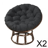 Maxbell 2xHammock Chair Cushion Hanging Egg Chair Cushion for Hanging Baskets Black