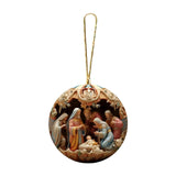 Christmas Nativity Scene Ornament Xmas Tree Hanging Ornament for Desk Garden Style C