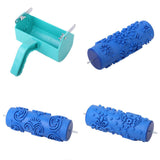 Maxbell Reusable DIY Wall Decoration Painting Machine + 3 Flower Pattern Roller Brushe