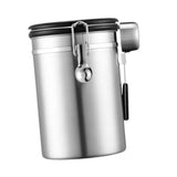 Maxbell Coffee Canister Gadgets Coffee Storage Container for Tea Cookie Coffee Beans Silver 1.8L