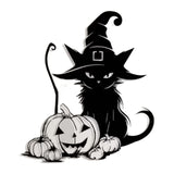 Maxbell Cat Silhouette Wall Decoration Metal Wall Art Decor for Living Room Hallway with Hat