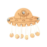 Maxbell Busy Board DIY Part DIY Material Wooden Montessori for Infants Birthday Gift spaceship