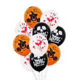 Maxbell 50pcs Halloween Pumpkin Skull Latex Balloon Party Decoration Photo Prop