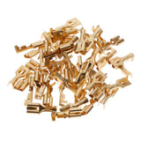 Maxbell 2x50 Pieces Brass Crimp Terminal Cable Locking Female Spade Connector 6.3mm