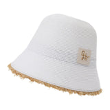 Maxbell Women Bucket Hat Trendy Creative Lady Fisherman Hat for Trips Camping Dating White