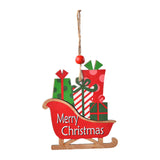 Maxbell Car Hanging Ornaments Gifts Wood Xmas Decoration for Garden Window Xmas Tree Sleigh