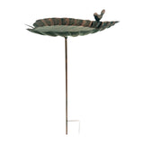 Maxbell Bird Baths Iron Birdfeeder with Metal Stake for Lawn Outdoor Garden Backyard