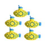 Maxbell 5 Pieces Mini Submarine Fish Tank Ornament Decorative Versatile Children Toy Yellow