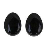 Maxbell Pair Ear Plug Ear Gauge Double Flared Body Jewelry 12mm Obsidian - Aladdin Shoppers