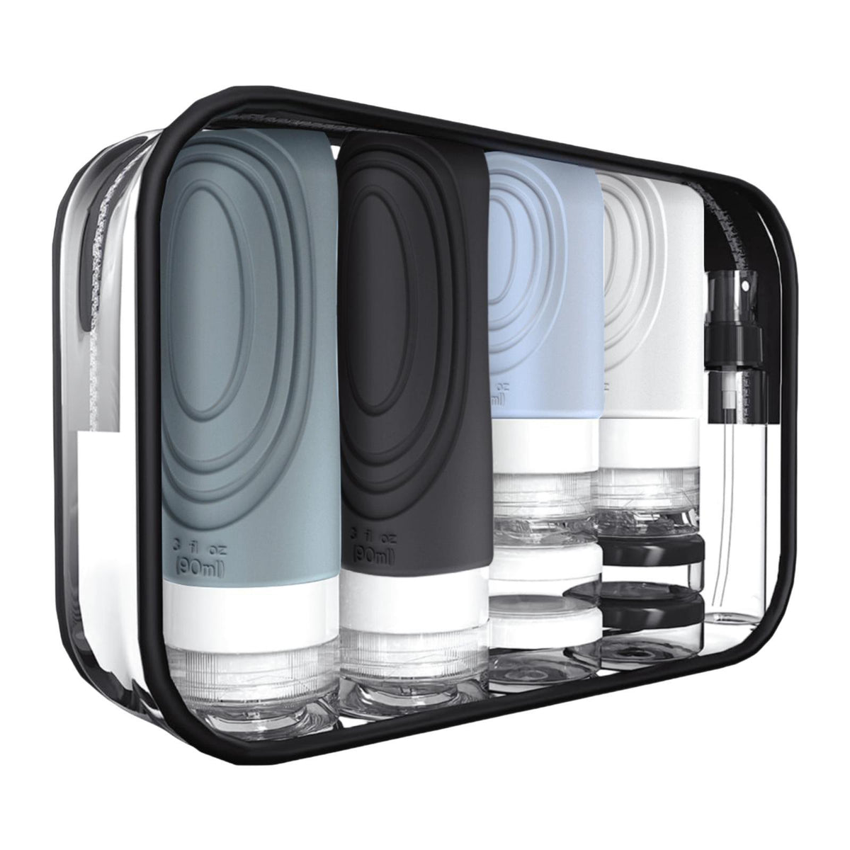 Maxbell Travel Bottles Silicone Travel Containers Jars for Liquid Lotion Conditioner