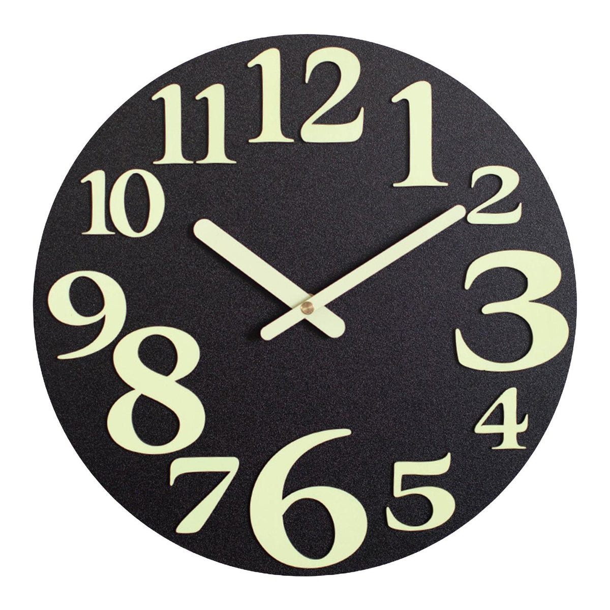 Maxbell Maxbell Simple Luminous Wall Clock Silent Decorative Wooden Wall Clock for Office Black