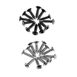 Maxbell 24pcs Scratchplate Pickguard Screws for Guitar Fender Strat Tele Silver Black