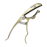 Maxbell Leopard Shaped Guitar Capo Portable High Performance Sturdy Guitar Accessory Gold