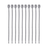 Maxbell 10x Silicone Cable Ties Desk Electrical Cords Home Adjustable Wire Organizer 21.5x1.4cm