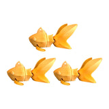 3D Printed Fish Statue Decor Decorative Figurine for Desk Office Centerpiece Golden