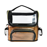 Maxbell Makeup Brush Case with Removable Divider Waterproof with Handle Professional Yellow