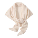 Maxbell Women Winter Scarf Soft Windproof Triangle Neck Scarf for Office Home Indoor Beige