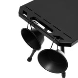 Maxbell Folding Camping Table Retractable Detachable Picnic Table for Beach BBQ Yard black