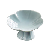 Maxbell Ceramic Footed Fruit Bowl Holder Decorative for Farmhouse Home Decor Wedding cyan blue