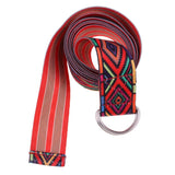 Maxbell Maxbell 185cm Sport Yoga Stretch Strap D-Ring Belt Gym Waist Leg Fitness Red