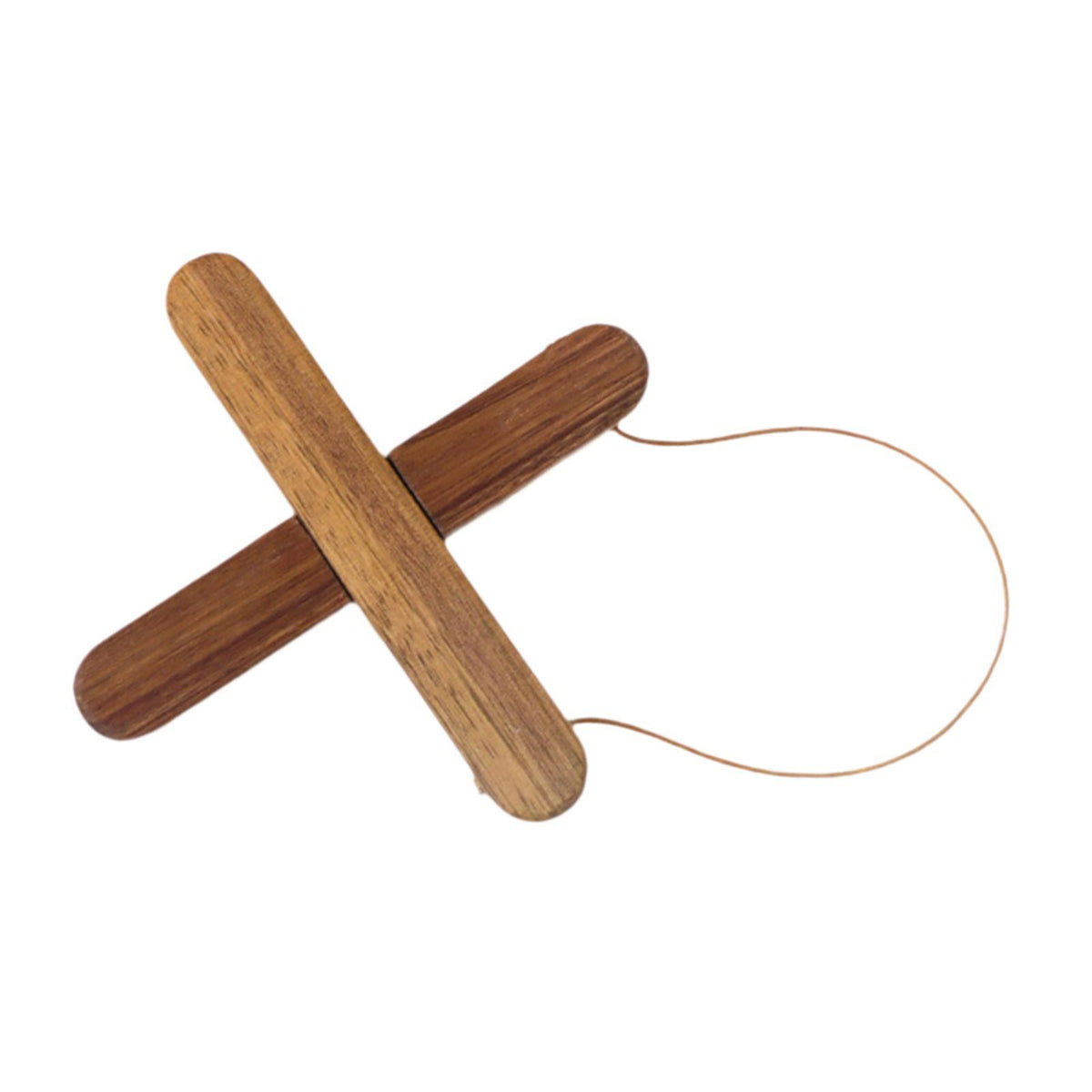Maxbell Wood Pot Mat Tray Coasters Detachable Foldable Rustic x Type Kitchen Mat Pad Deep Brown