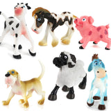 6pc Plastic Action Figure Farm Animals Kids Toys Pig Dog Cow Sheep Horse