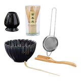 Maxbell 6x Matcha Tea Ceremony Set Traditional Matcha Set for Home Table Living Room Black