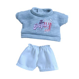 Maxbell Plush Doll Clothes for 15cm 17cm Doll Dress up DIY Soft Doll Sportswear Suit Popcorn