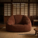 Maxbell Bean Warehouse Lazy Sofa | Japanese Retro Style Chair Corduroy Brown 80x80cm