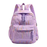 Maxbell Kids Backpack Chic Large Capacity Book Bag for Middle High School Boys Girls Purple