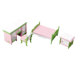Maxbell Dollhouse Miniature Furniture Wooden Toy Kids Bedroom Set