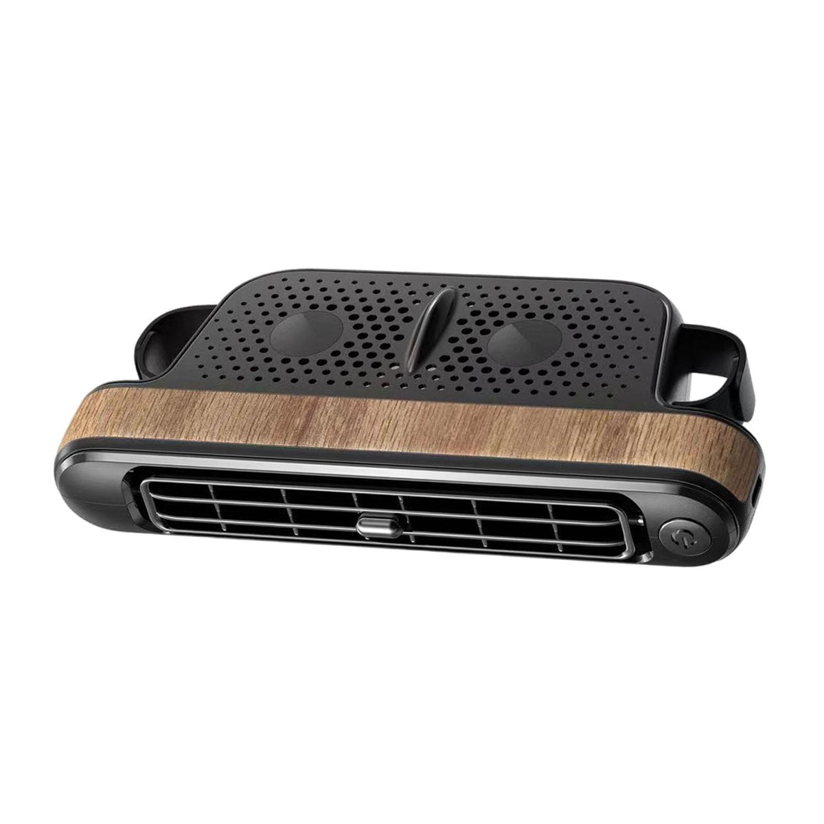 Maxbell Generic Car Rear Seat Cooling Fan Compact Vehicle Fan for SUV Van Truck Wood Grain Color