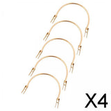 Maxbell 4x5Pcs Metal Purse Handles Handbags Tote Bag Decorative Handles Bag Handle